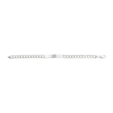 Sterling Silver Gents Id Curb Bracelet