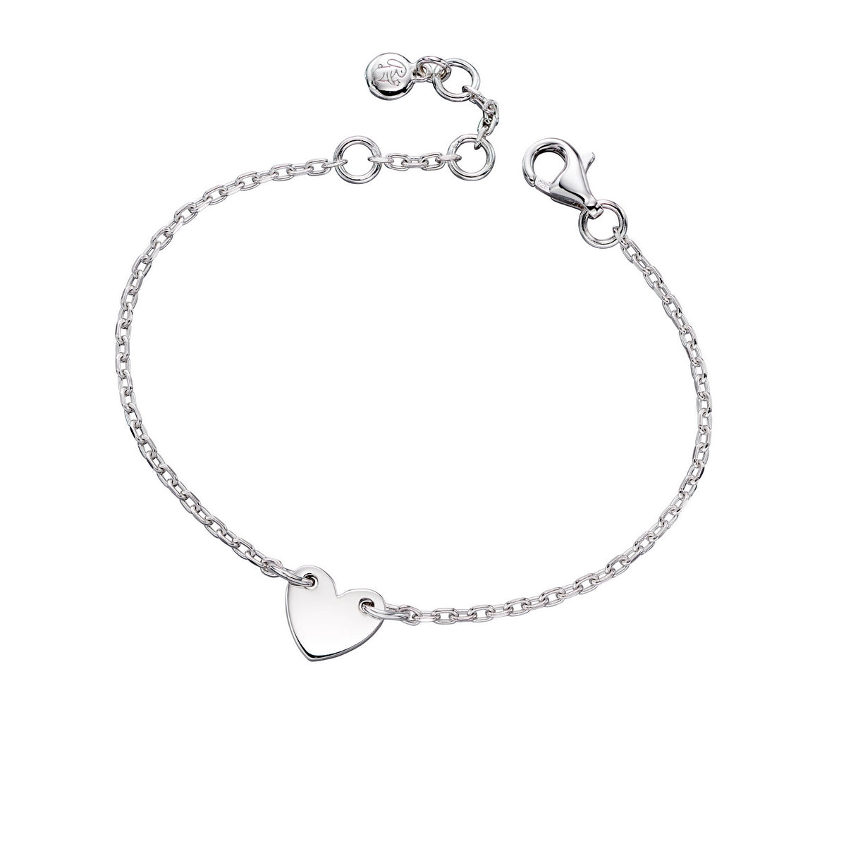 Sterling Silver Plan Heart Childs 'Anna' Bracelet