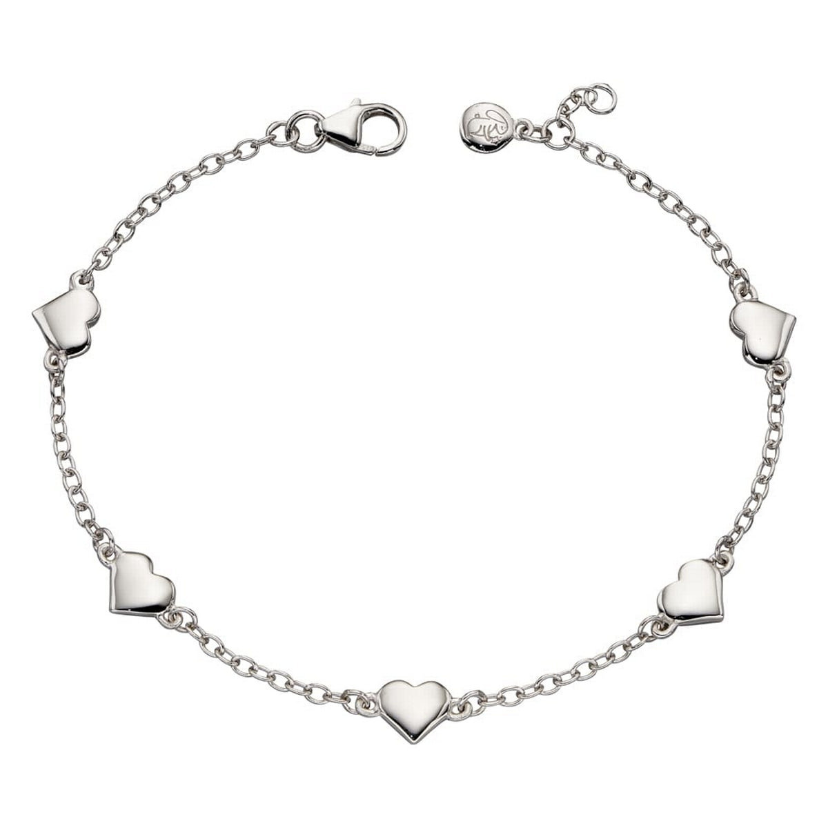 Sterling Silver Five Heart 'Beatrice' Bracelet