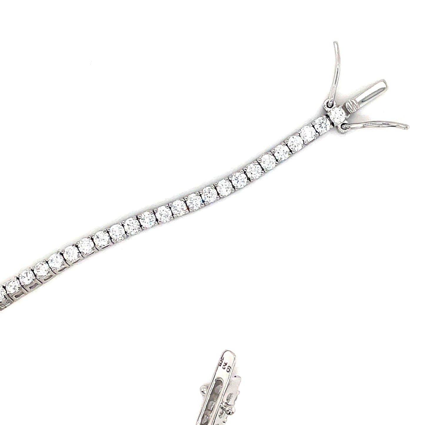 Sterling Silver Cubic Zirconia Line Bracelet