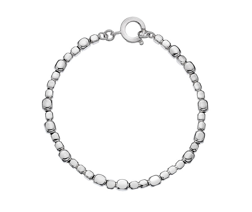 Sterling Silver Pebble Ink 7.5' Bracelet