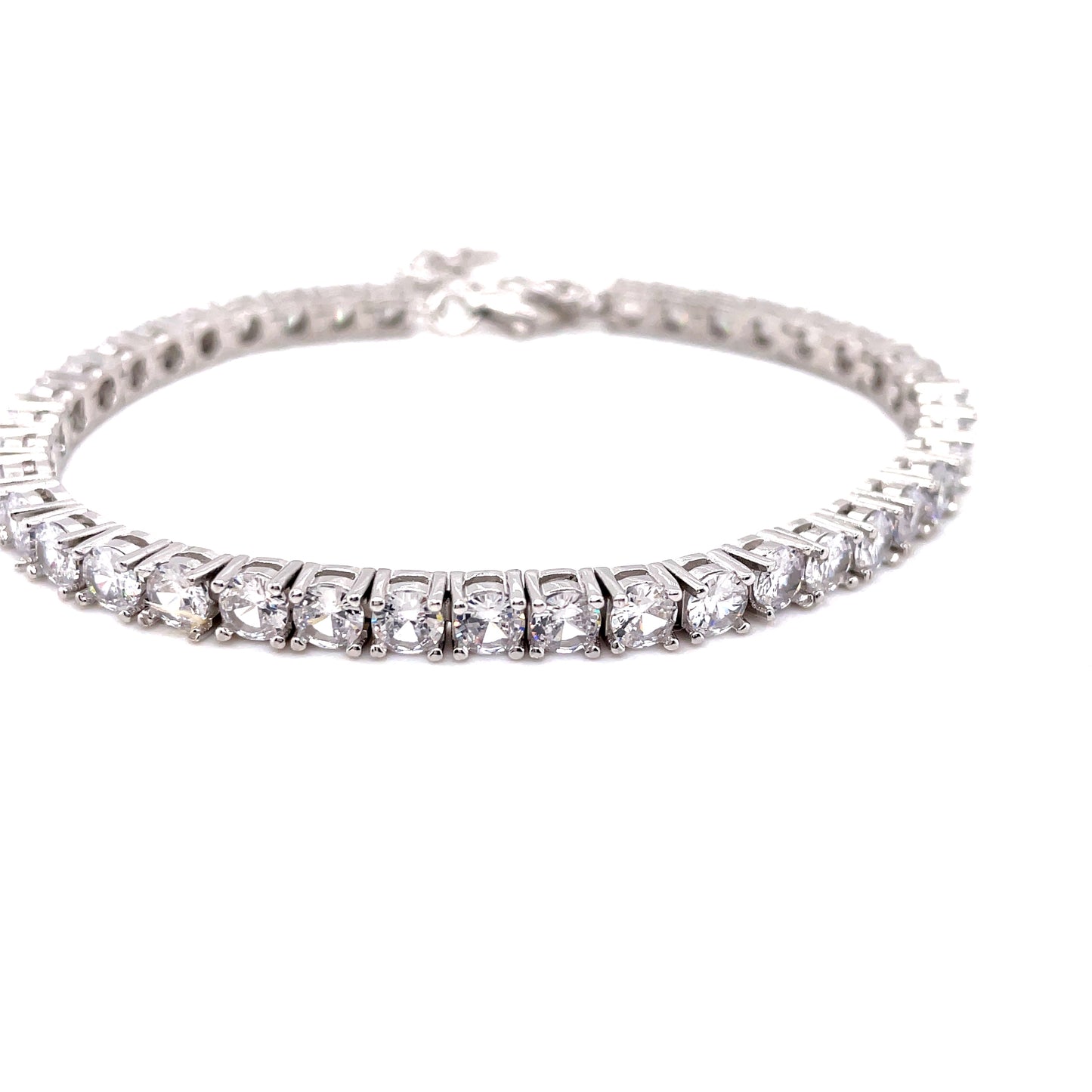 Sterling Silver Cubic Zirconia Tennis Bracelet