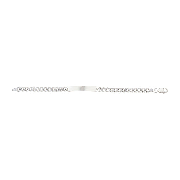 Sterling Silver Gents Curb I.D Bracelet