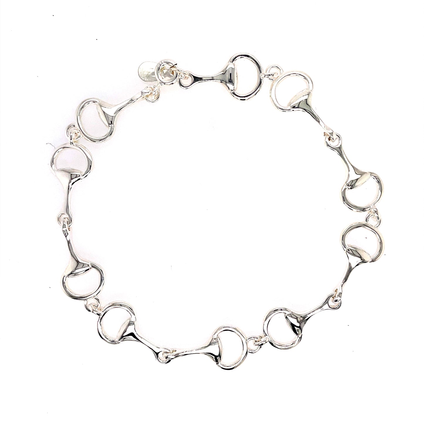 Sterling Silver Open Stirrip Link Bracelet