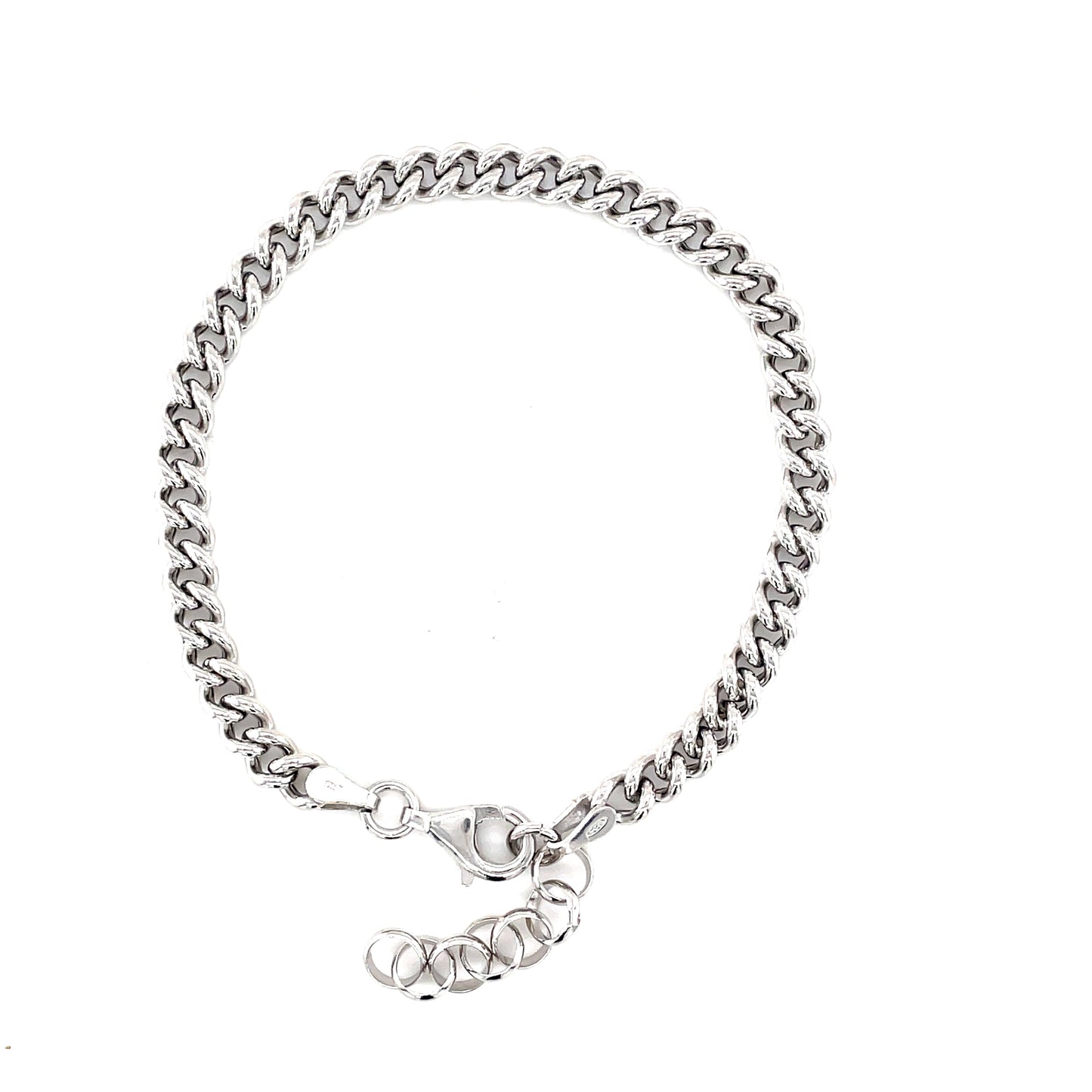 Sterling Silver Rope Link Plain Bracelet