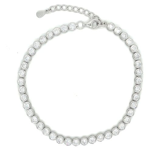 Sil Blet Cz 3mm R/o Tennis