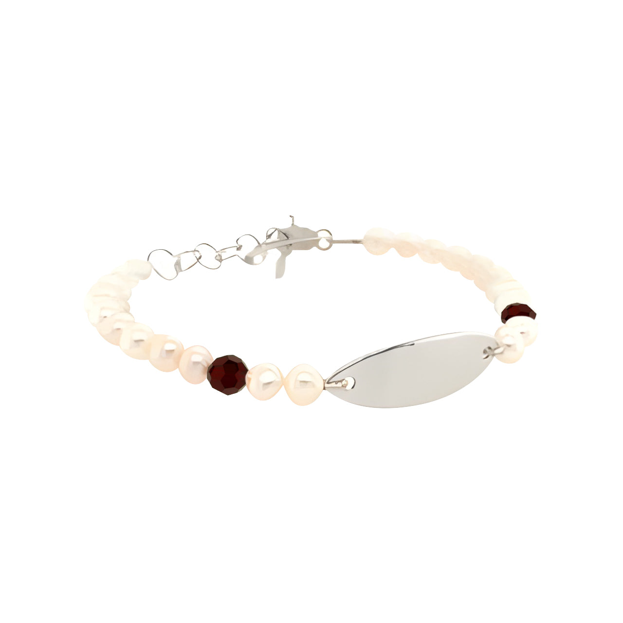 Sterling Silver Pearl Birthstone Bracelet January