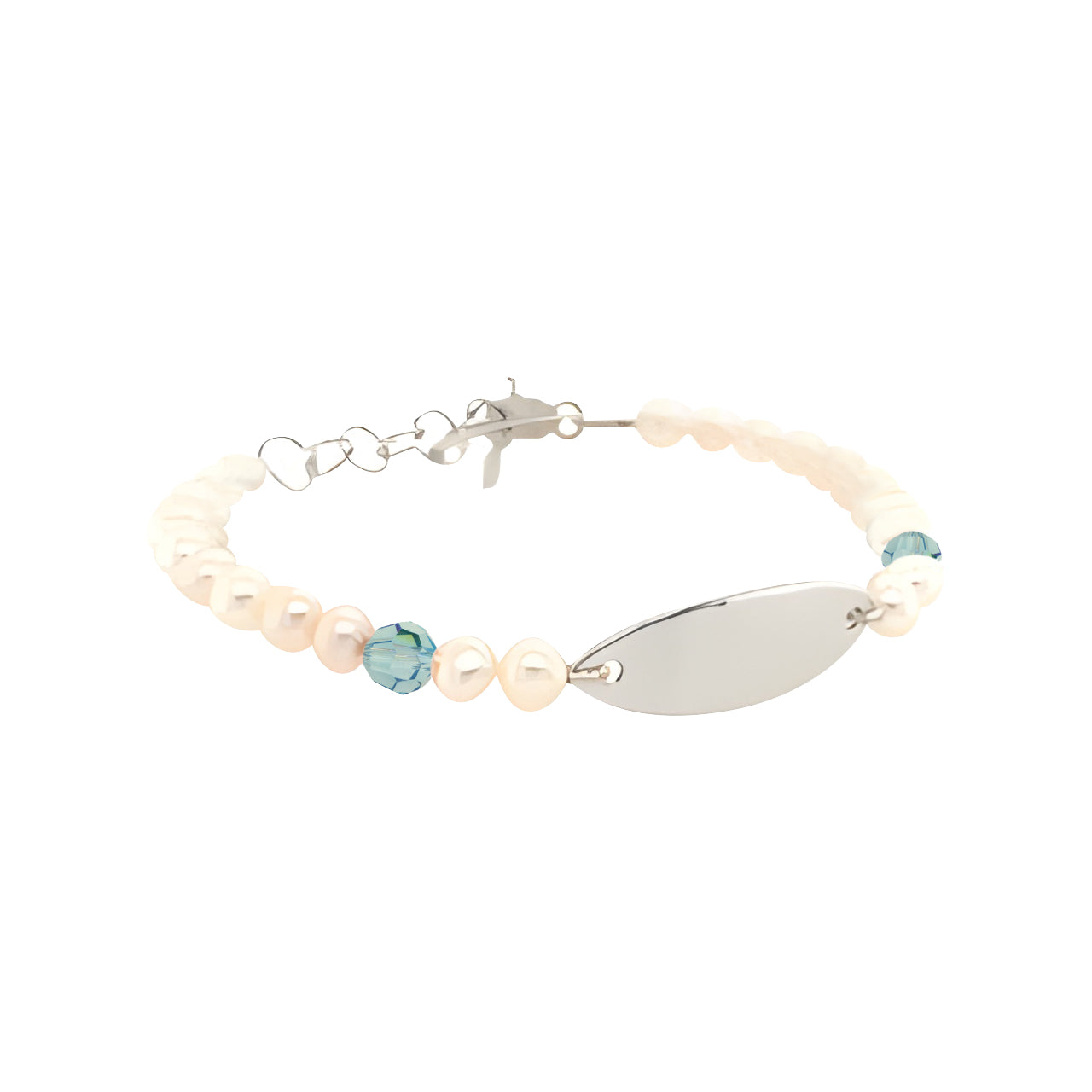 Sterling Silver Pearl Birthstone Bracelet March