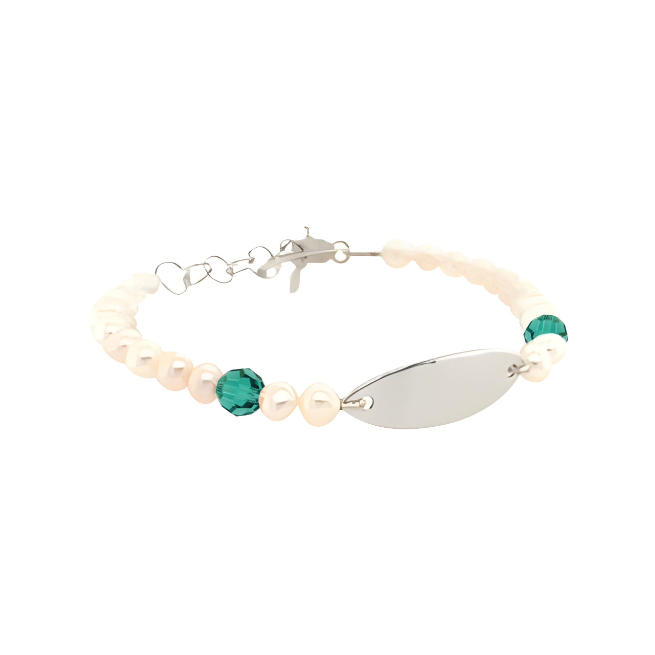 Sterling Silver Pearl Birthstone Bracelet December