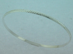 Sterling Silver Diamond Cut Stacking Bangle