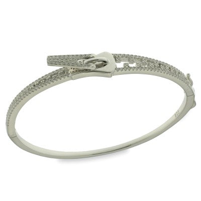 Sterling Silver Cubic Zirconia Bangle