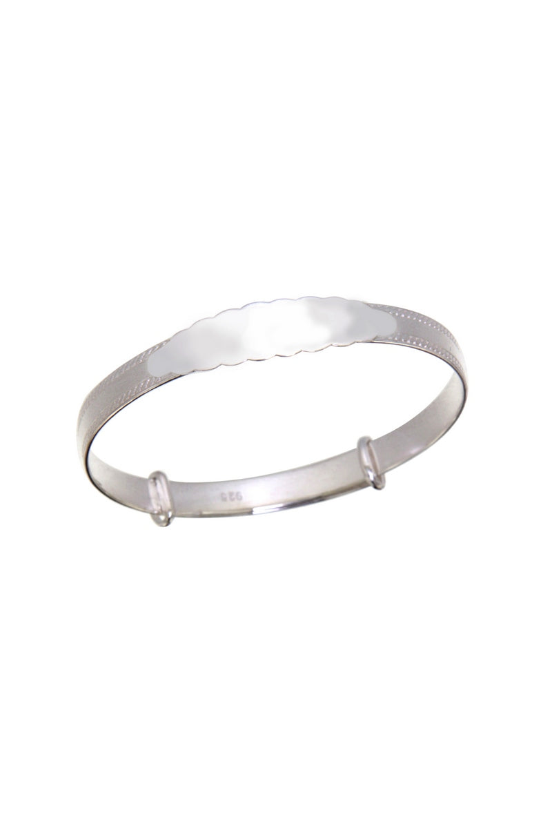 Sterling Silver Cloud Baby Bangle