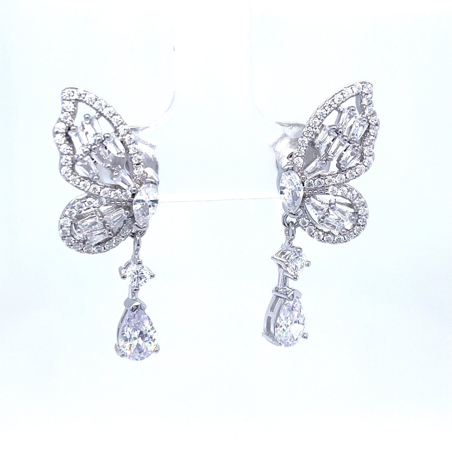 Sil Erg Half Cz Butterfly