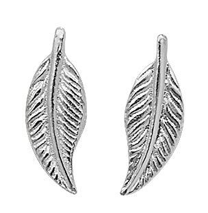 Sterling Silver Leaf Shape Earrings