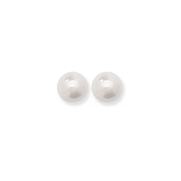 Sterling Silver 8mm Pearl Stud Earrings