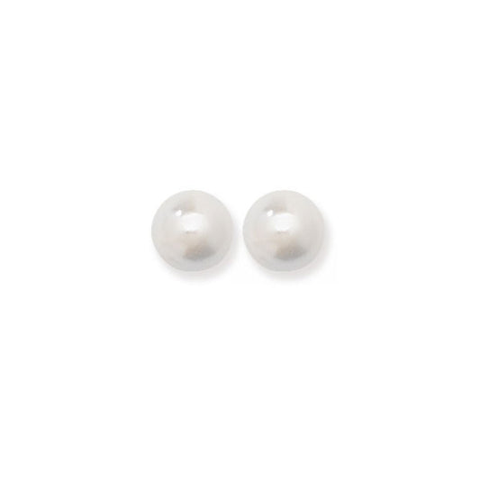 Sterling Silver 8mm Pearl Stud Earrings