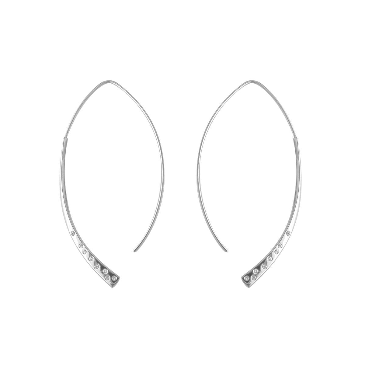 Sterling Silver Cubic Zirconia Hoop Earrings