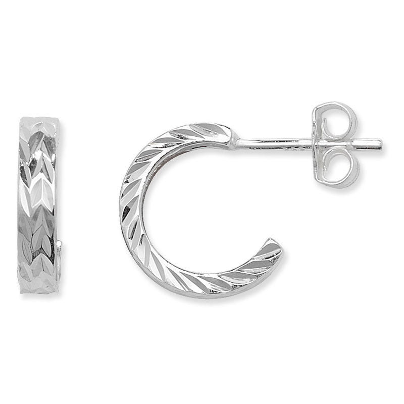Silver Earring Open Style Hoop