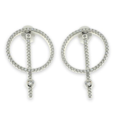 Sterling Silver Cubic Zirconia Drop Earrings