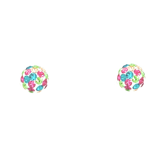 Sterling Silver Multi Coloured Petite Earrings