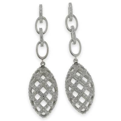 Sterling Silver Cubic Zirconia Drop Earrings
