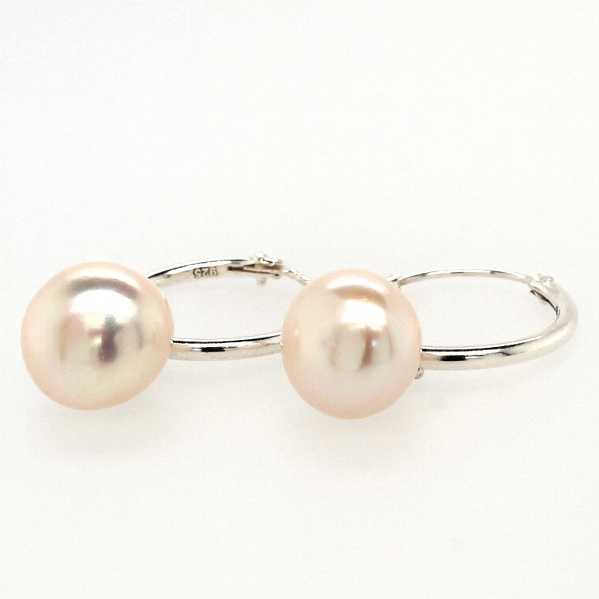Sterling Silver 8mm Pearl On 13.5mm Sleepers