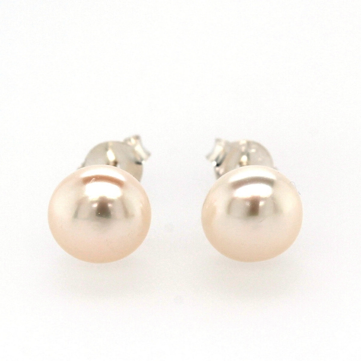 Sterling Silver 7mm Pearl Stud Earrings