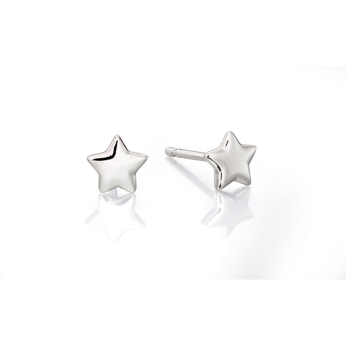 Sterling Silver Petite Star 'Ava' Stud Earrings