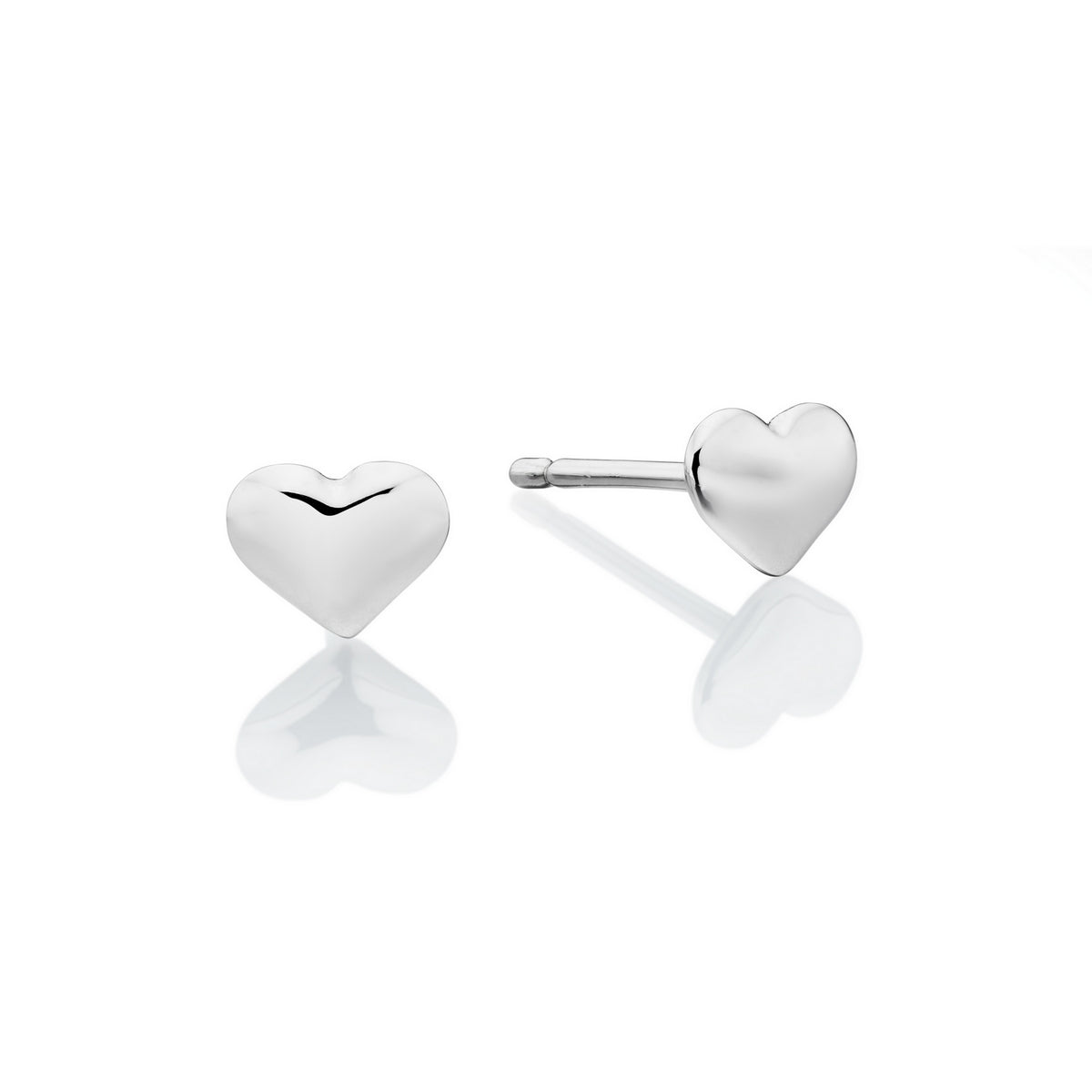 Sterling Silver Petite Heart 'Phoebe' Stud Earrings