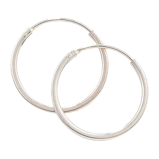 Sterling Silver 16 Mm Hoop Earring.