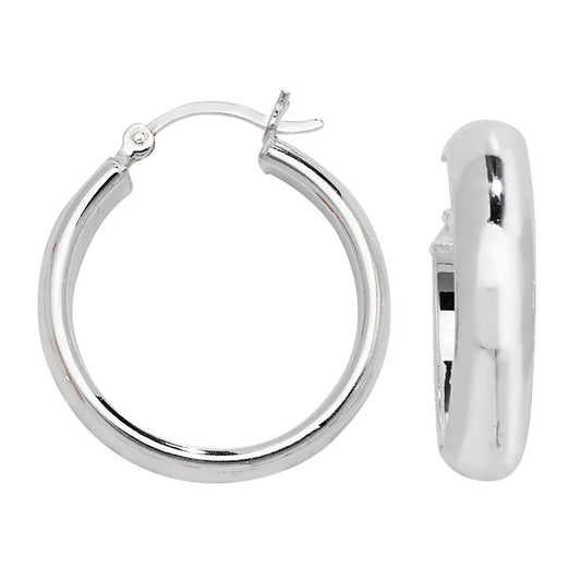 Sterling Silver Heavy Hoop Earring
