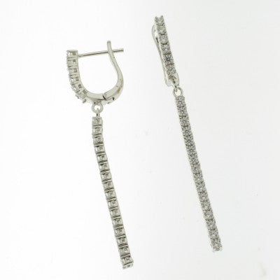Sterling Silver Cubic Zirconia Drop Earrings
