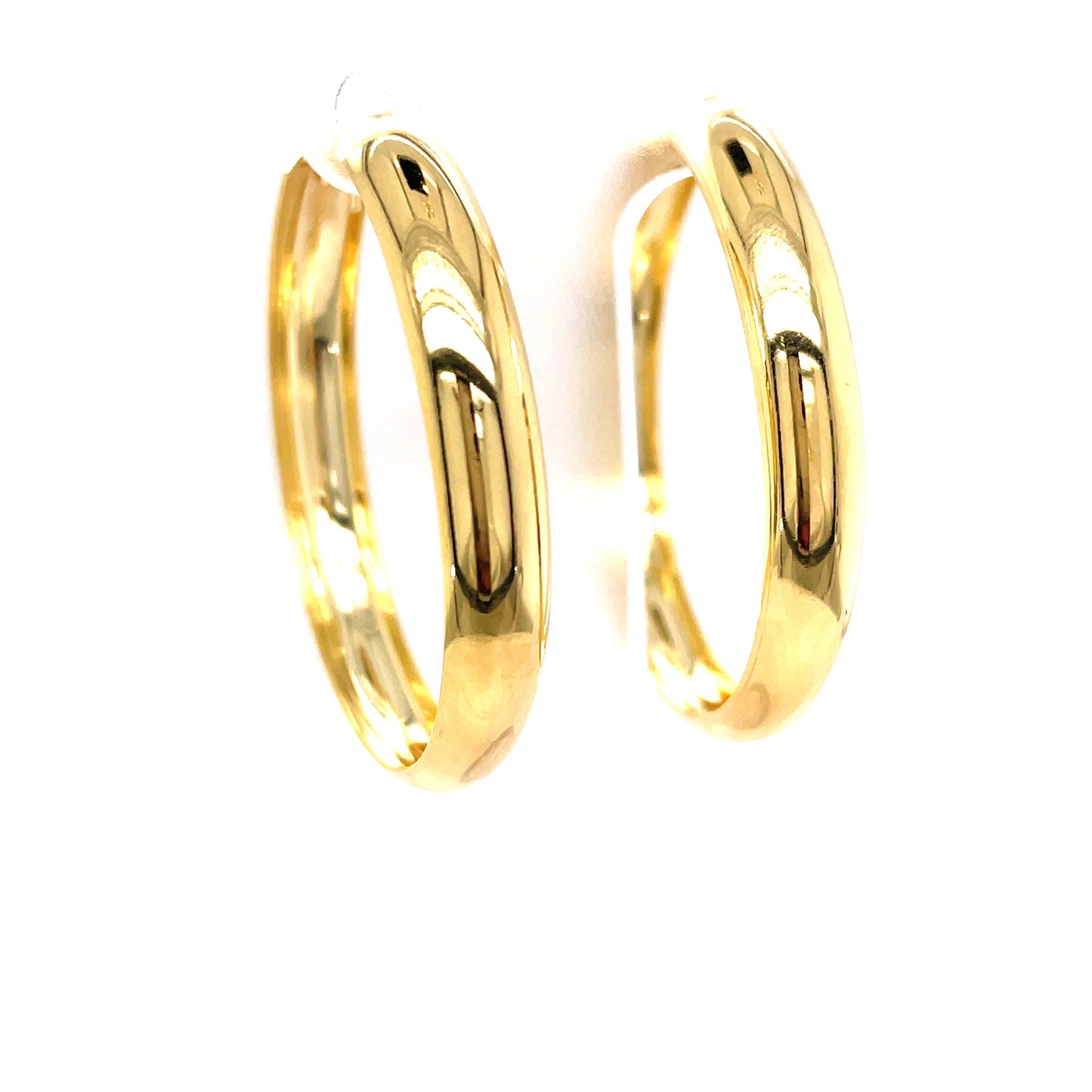 Sterling Silver Gold Plated Hoop Earrings