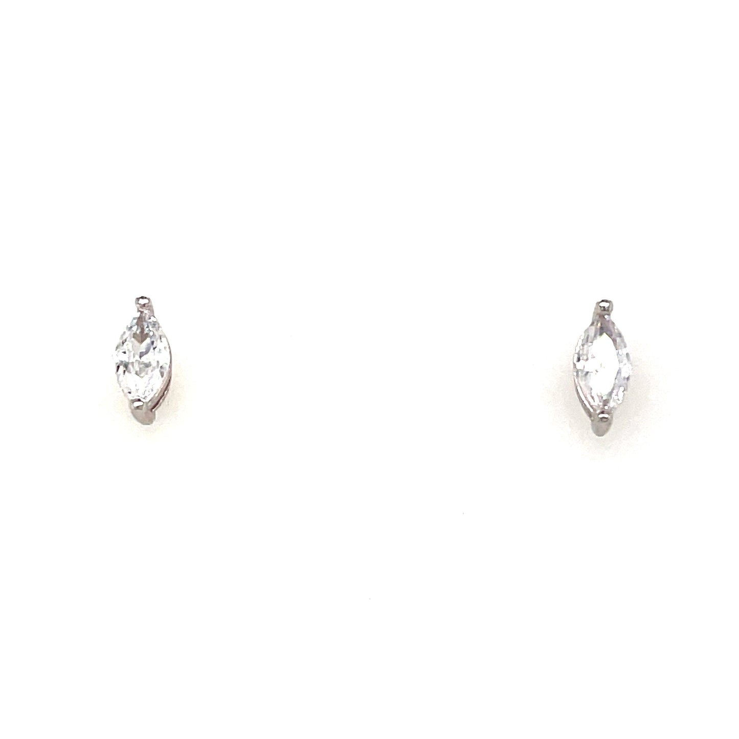 Sterling Silver Cubic Zirconia 5x2.7mm Marquise Earring