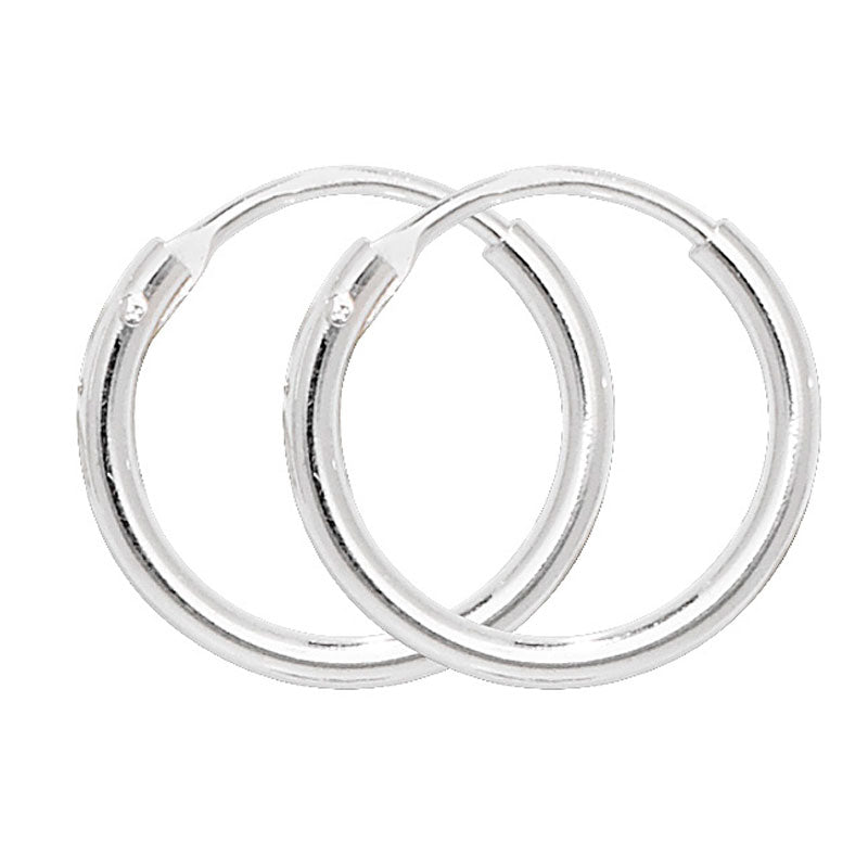 Sterling Silver 12mm Sleeper Hoop Earring