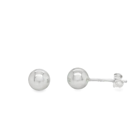 Sterling Silver 6 Millimeter Stud Earring