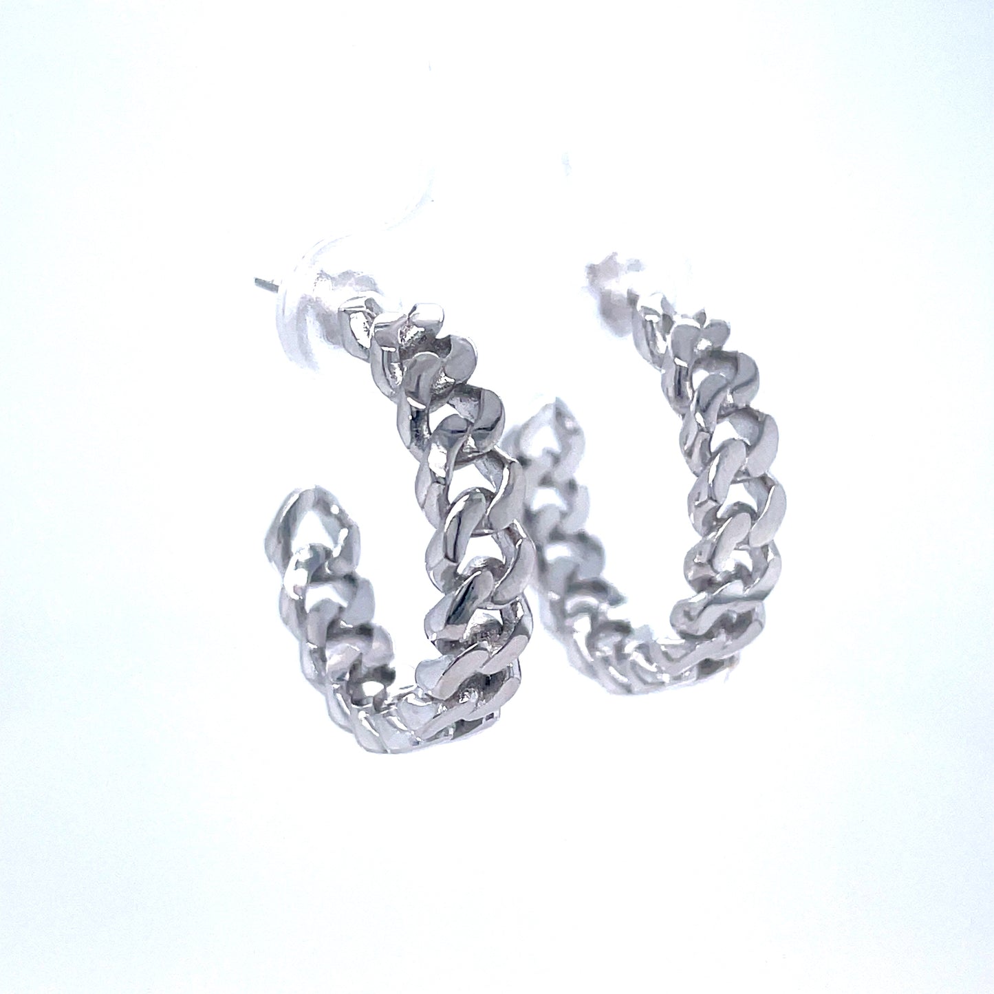 Sil Erg Curb Link Hoop