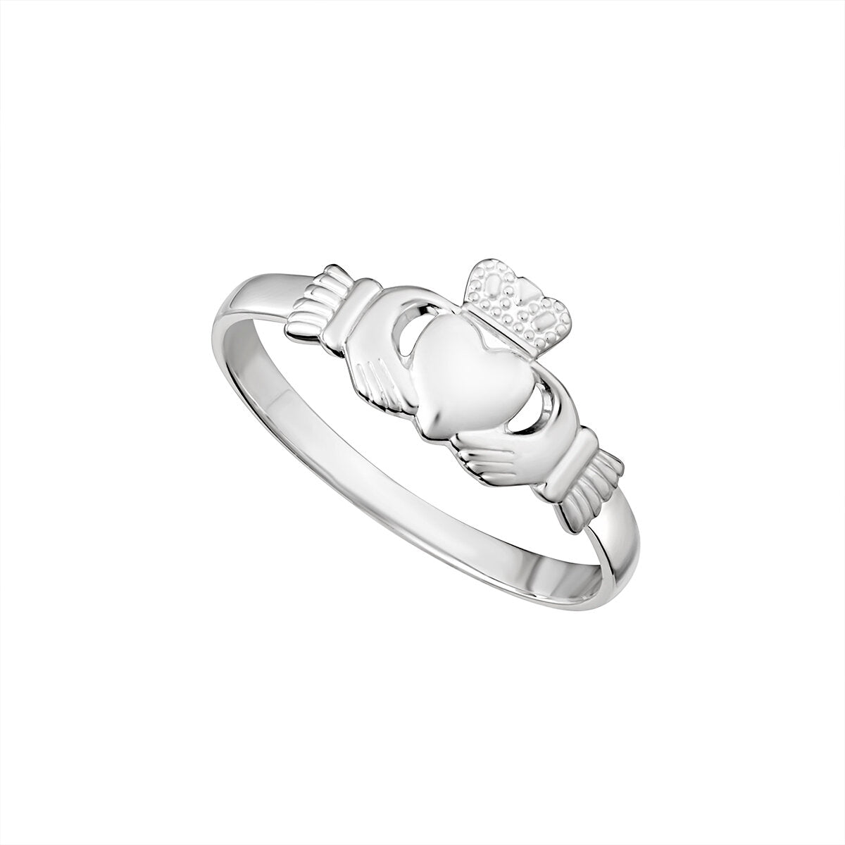 Sterling Silver Plain Small Claddagh Ring
