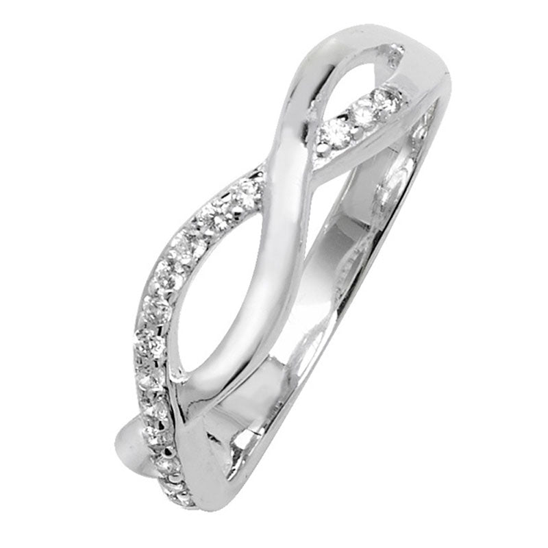 Silver Ring Cubic Zirconia Infinity