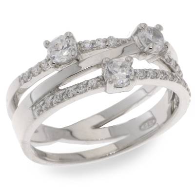 Sterling Silver Cubic Zirconia Ring