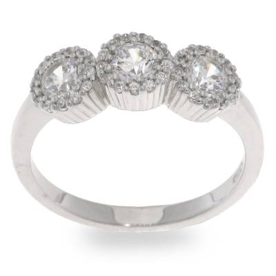 Sterling Silver Cubic Zirconia Ring