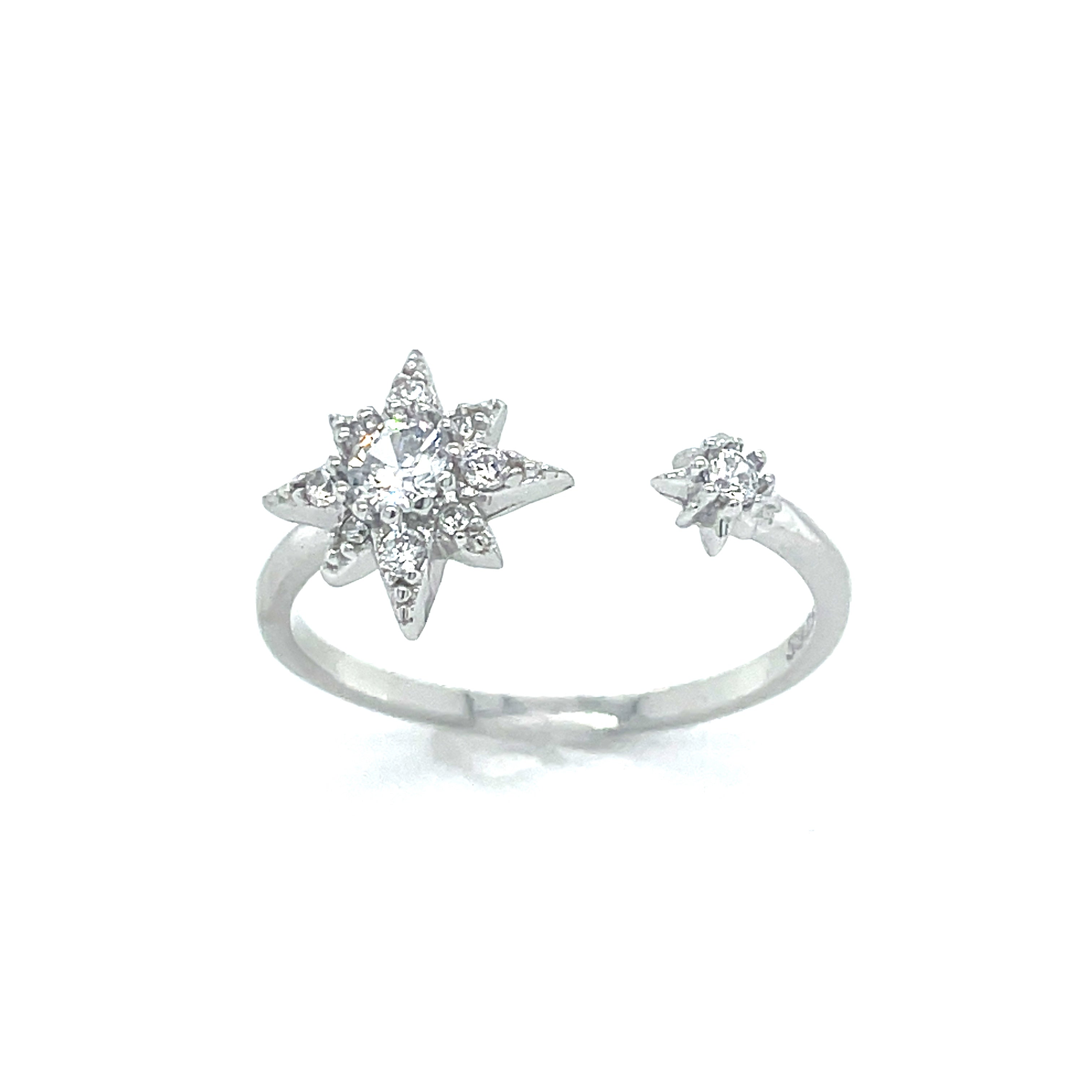 Three Station Open Star Ring