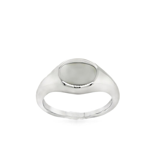 Sterling Silver Gents Oval Signet Ring