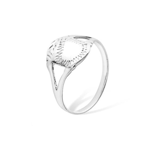 Sil Ring Oval Zig Zag
