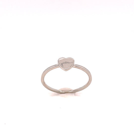 Sterling Silver Plain Heart Ring