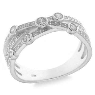 Sterling Silver Cubic Zirconia Ring