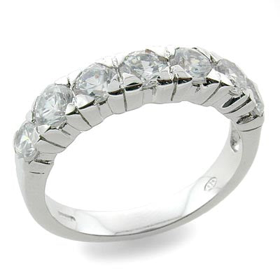 Sterling Silver Cubic Zirconia Eternity Ring