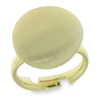 Sterling Silver Matt Finish Gold Plated Ring