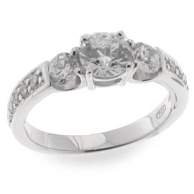 Sil Ring 3st Grad Cz Sh