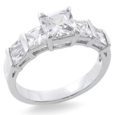 Sterling Silver Cubic Zirconia Ring